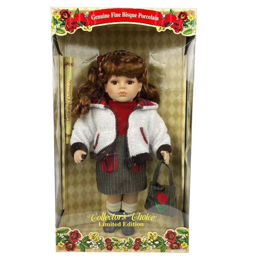 Collector's Choice Genuine Fine Bisque Porcelain Doll limited Edition 17"‎ Tall